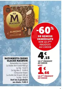 U Express Magnum Bâtonnets crème glacée offre