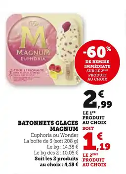 U Express MAGNUM Bâtonnets glacés offre