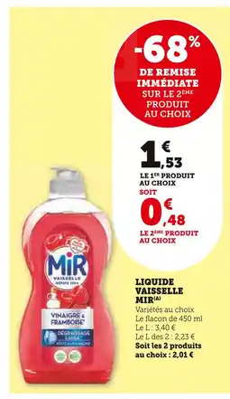U Express MIR LIQUIDE VAISSELLE offre