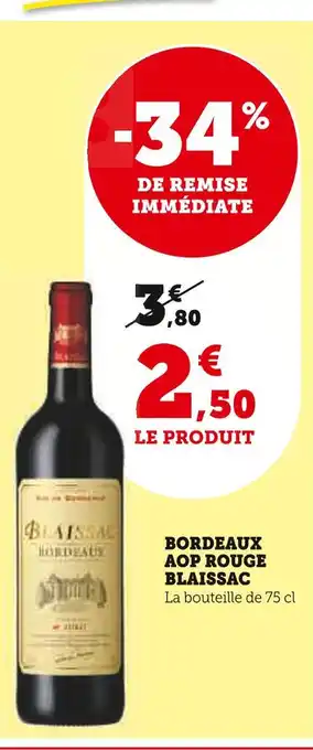 U Express BLAISSAC Bordeaux AOP rouge offre