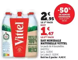 Super U Vittel - eau minerale naturelle offre