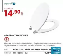 Au Forum du Bâtiment Aquarine - abattant wc boliva offre