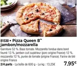 Thiriet 81530 Pizza Queen B jambon/mozzarella offre