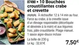 Thiriet 87490 10 Bouchées croustillantes crabe et crevette offre