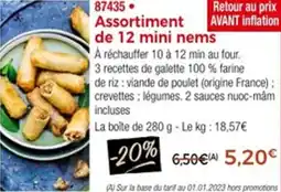Thiriet 87435 Assortiment de 12 mini nems offre