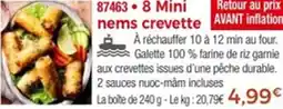 Thiriet 87463 8 Mini nems crevette offre