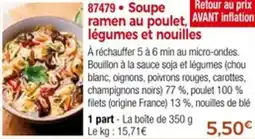 Thiriet 87479 Soupe ramen au poulet, légumes et nouilles offre