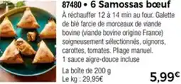 Thiriet 87480 6 Samossas bœuf offre