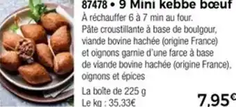 Thiriet 87478 9 Mini kebbe bœuf offre