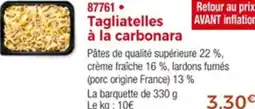 Thiriet 87761 Tagliatelles à la carbonara offre