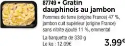 Thiriet 87749 Gratin dauphinois au jambon offre