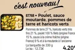 Thiriet 87768 Poulet, sauce moutarde, pommes de terre et haricots verts offre