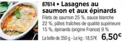 Thiriet 87614 Lasagnes au saumon et aux épinards offre
