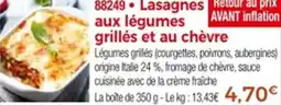 Thiriet 88249 Lasagnes aux légumes grillés et au chèvre offre