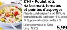 Thiriet 87847 Poulet rôti, riz basmati, tomates et pointes d'asperges offre