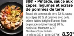 Thiriet 88861 Pintade, sauce aux cèpes, légumes et écrasé de pommes de terre offre