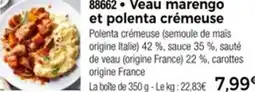 Thiriet 88662 Veau marengo et polenta crémeuse offre