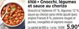 Thiriet 87630 Gnocchi, légumes et sauce au chorizo offre