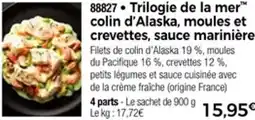 Thiriet 88827 Trilogie de la mer colin d'Alaska, moules et crevettes, sauce marinière offre