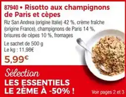 Thiriet 87940 Risotto aux champignons de Paris et cèpes offre