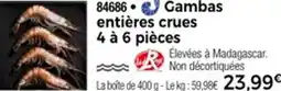 Thiriet 84686 Gambas entières crues 4 à 6 pièces offre