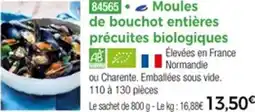 Thiriet 84565 Moules de bouchot entières précuites biologiques offre