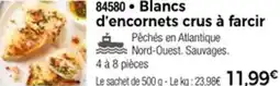 84580 Blancs d'encornets crus à farcir