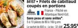 Thiriet 84157 Filets de cabillaud coupés en portions offre