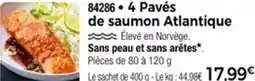 Thiriet 84286 4 Pavés de saumon Atlantique offre