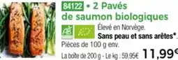 Thiriet 84122 2 Pavés de saumon biologiques offre