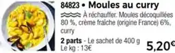Thiriet 84823 Moules au curry offre