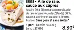 87518 Aile de raie, sauce aux câpres