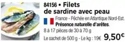 Thiriet 84156 Filets de sardine avec peau offre