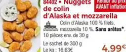 Thiriet 84402 Nuggets de colin d'Alaska et mozzarella offre