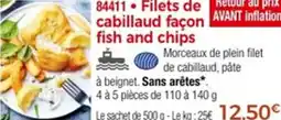 Thiriet 84411 Filets de cabillaud façon fish and chips offre