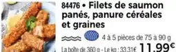 Thiriet 84476 Filets de saumon panés, panure céréales et graines offre