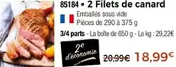 Thiriet 85184 2 Filets de canard offre