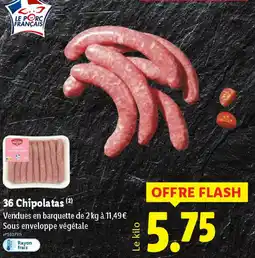 Lidl 36 Chipolatas offre