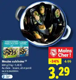 Lidl Moules cuisinées offre