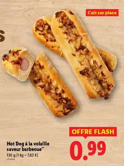 Lidl Hot Dog à la volaille saveur barbecue offre