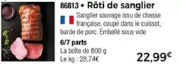 Thiriet Rôti de sanglier offre