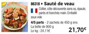 Thiriet Sauté de veau offre