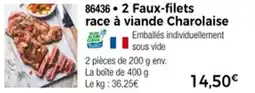 Thiriet 2 faux filets race à viande charolaise offre