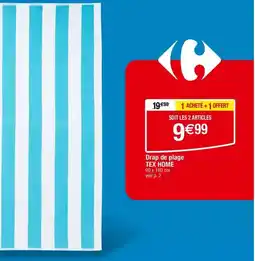 Cora x Carrefour Tex - drap de plage offre