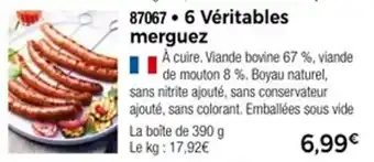 Thiriet 6 véritables merguez offre