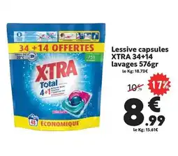 Maxi Bazar Total - lessive capsules xtra 34+14 lavages offre