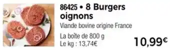 Thiriet 8 burgers oignons offre