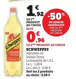 Super U Schweppes - agrumes offre
