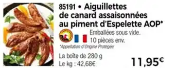 Thiriet Aiguillettes de canard assaisonnées au piment d'espelette aop offre