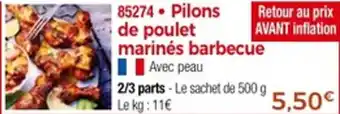 Thiriet Pilons de poulet marinés barbecue offre